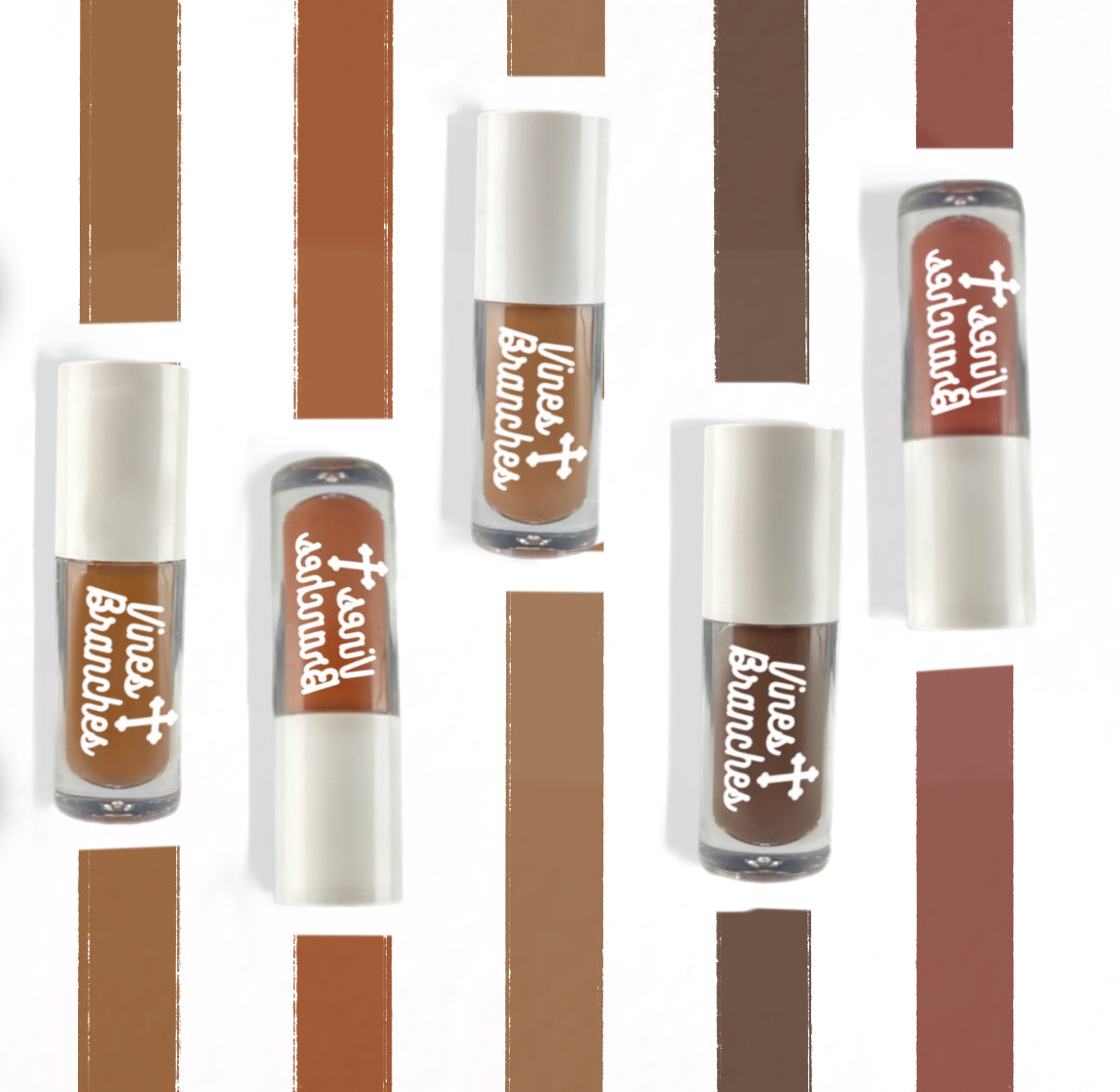 Brown nude lip gloss
