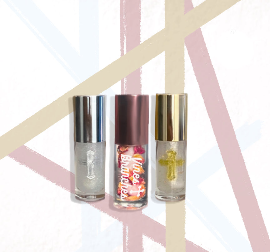Clear lip oils